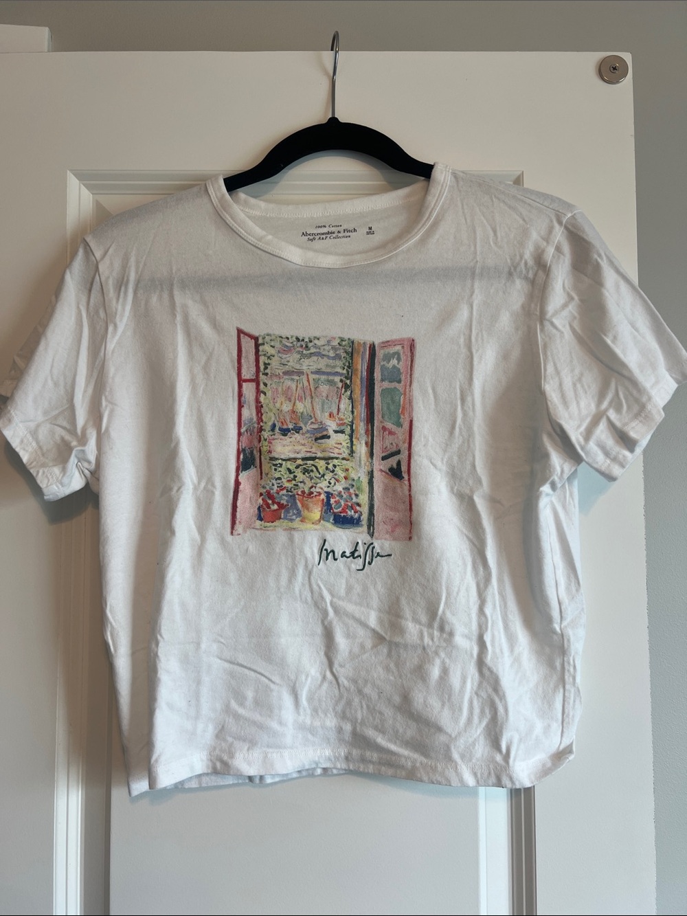 Abercrombie Graphic Tee with Window Watercolor Print